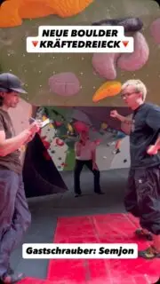 neue boulder am 🦷 

zusammen mit gastschrauber @semjooon 
haben @anto.nhirt und @miiekchen euch kräftedreieck boulder gezaubert 🪄 

allez!