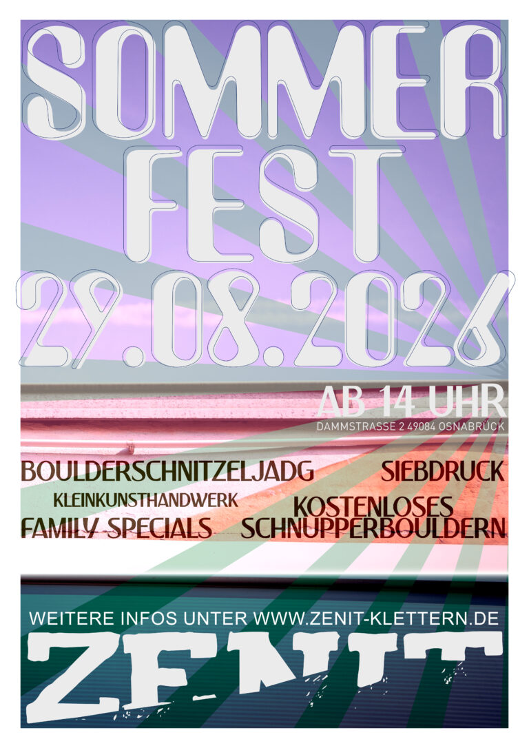 Sommerfest Zenit Boulderhalle Osnabrück
